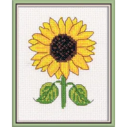 Kreuzstich-Set KLART "Sonnenblume" 10 x 12 cm KL12-064