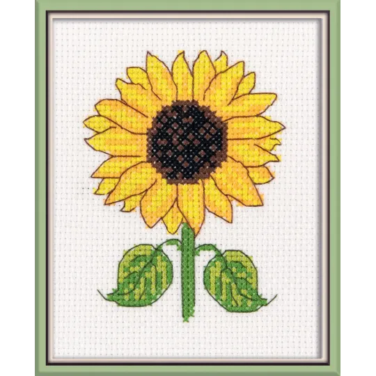 Cross stitch kit KLART "Sunflower" 10 x 12 cm KL12-064