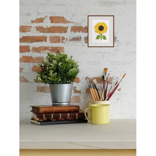 Cross stitch kit KLART "Sunflower" 10 x 12 cm KL12-064