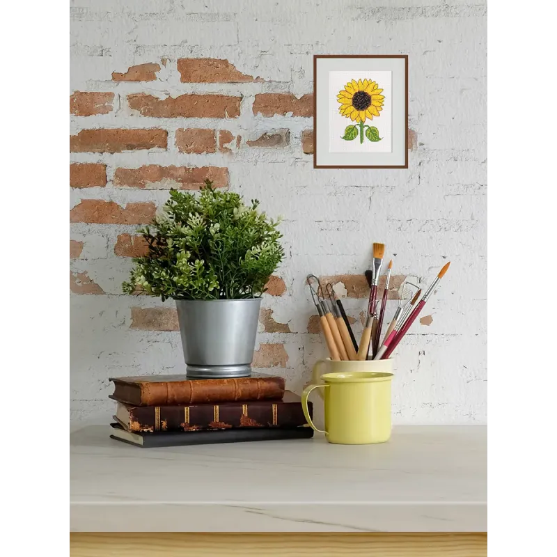 Cross stitch kit KLART "Sunflower" 10 x 12 cm KL12-064