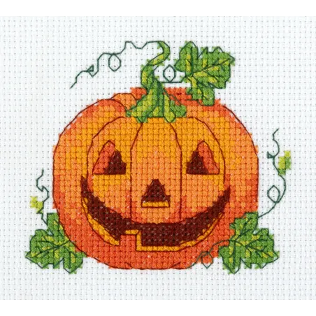 Cross stitch kit KLART "Pumpkin" 12 x 10.5 cm KL12-063