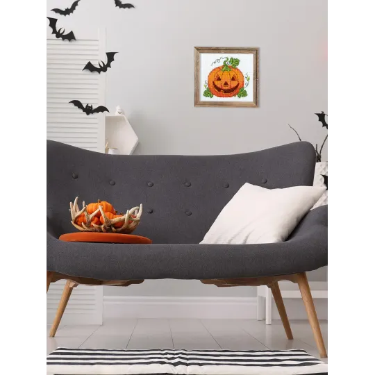 Cross stitch kit KLART "Pumpkin" 12 x 10.5 cm KL12-063