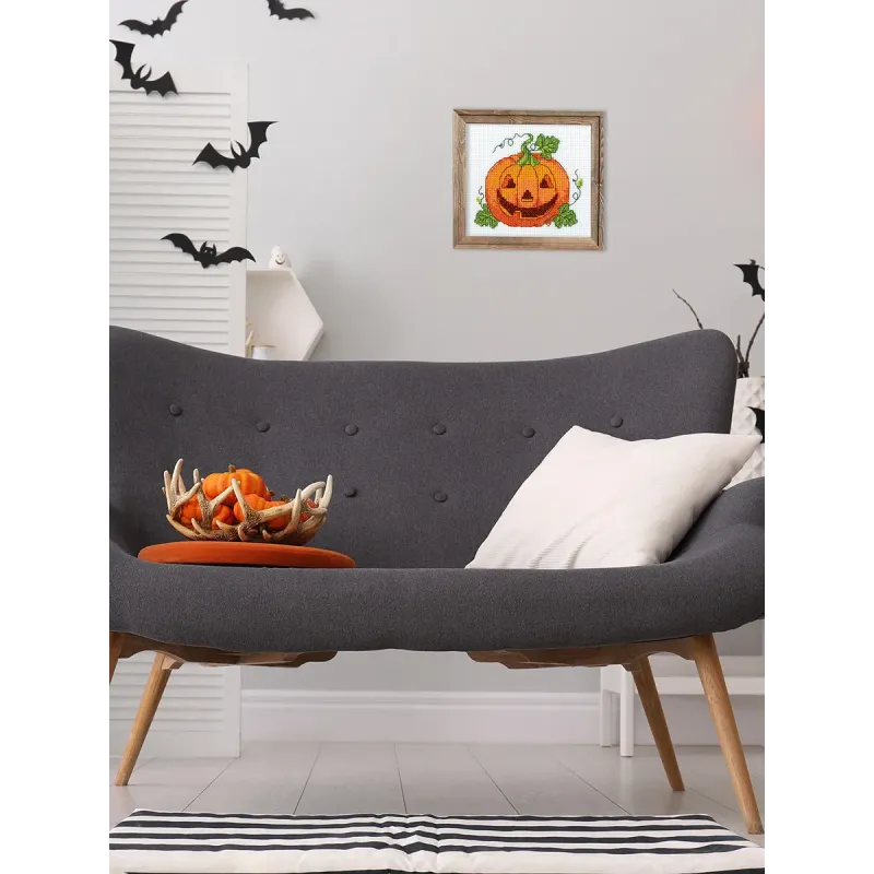 Cross stitch kit KLART "Pumpkin" 12 x 10.5 cm KL12-063