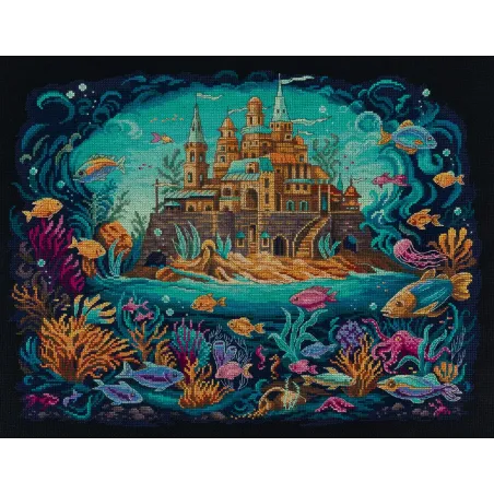 Cross stitch kit PANNA "Sea kingdom" 42.5 x 33 cm PF-7520