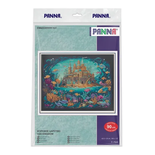 Cross stitch kit PANNA "Sea kingdom" 42.5 x 33 cm PF-7520