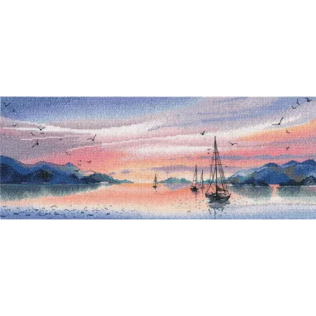 Kreuzstich-Set "Pinker Abend" 37×15 cm S1677