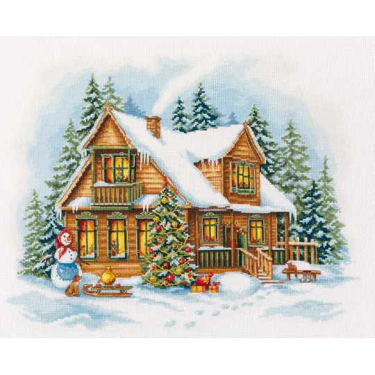 Cross stitch kit PANNA "New Year in the village" 35 x 26 cm PPR-7463