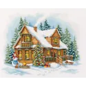 Cross stitch kit PANNA "New Year in the village" 35 x 26 cm PPR-7463