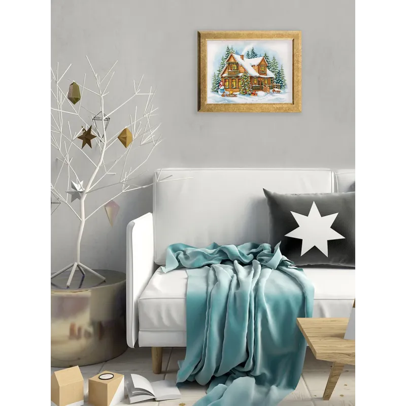 Cross stitch kit PANNA "New Year in the village" 35 x 26 cm PPR-7463