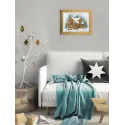 Kryželiu siuvinėjimo rinkinys PANNA "Naujieji metai kaime" 35 x 26 cm PPR-7463