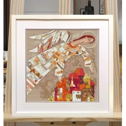 Cross stitch kit "Guardian Angel" 25×25 cm S1684