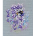 Kreuzstich-Set "Hummel auf Lavendel" 15×20 cm S1683
