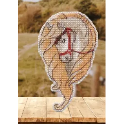 Cross stitch kit "Magnet. Horse" 6×10 cm S1682