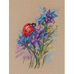 Kit de point de croix "Coccinelle" 14×20 cm S1681
