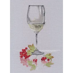 Набор для вышивания крестом "Бокал игристого вина" 18×25 см S1680