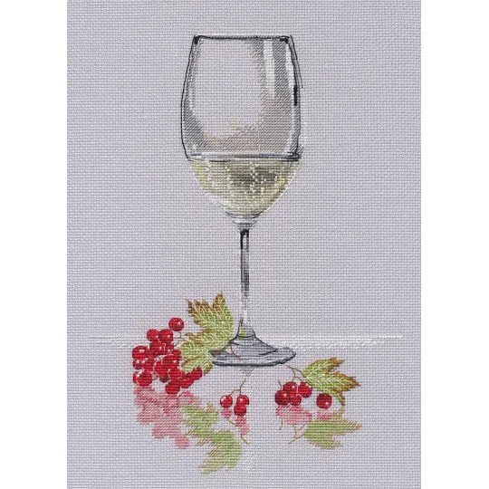 Kryželiu siuvinėjimo rinkinys "Taurė putojančio vyno" 18×25 cm S1680