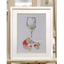 Cross stitch kit "A glass of sparkling wine" 18×25 cm S1680