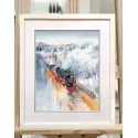 Kit point de croix "Train rétro" 22×30 cm S1692