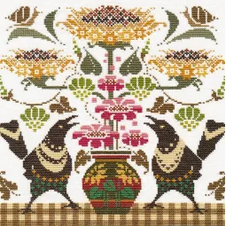 Kreuzstich-Set "Elstern"