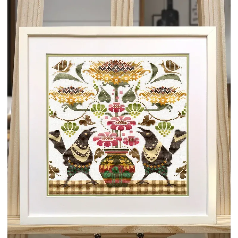 Cross stitch kit "Magpies" 27×27 cm S1691