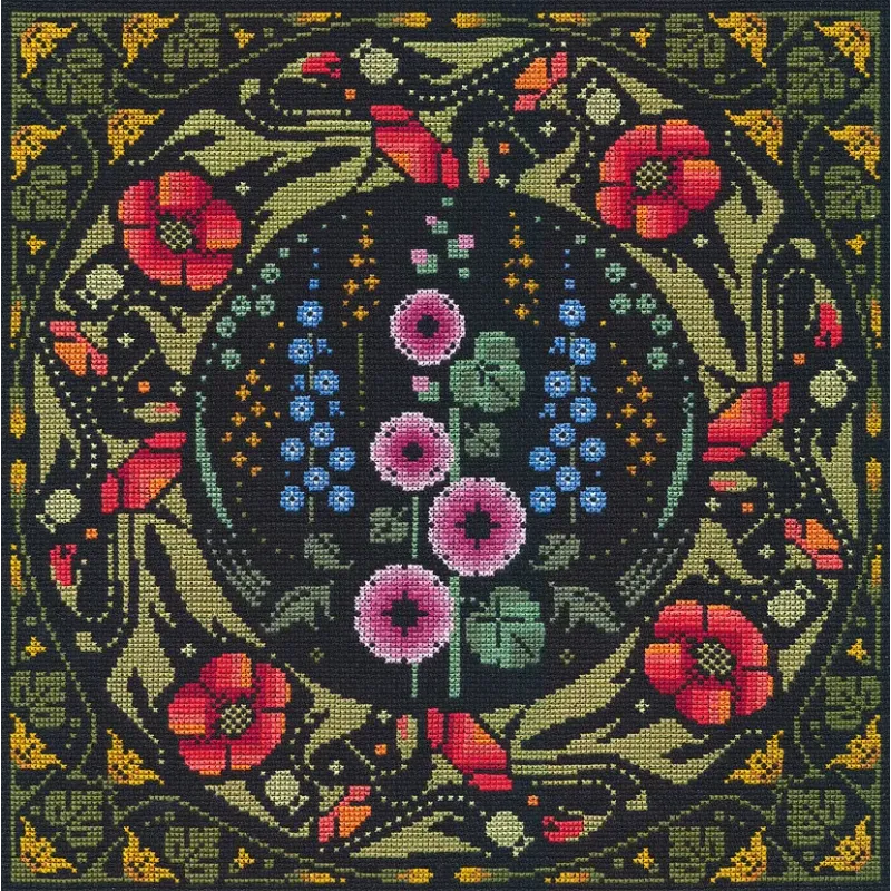 Cross stitch kit "Multicolored" 31×31 cm S1690