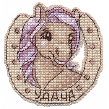 Cross stitch kit "Magnet. Luck" 7×7.2 cm S1687