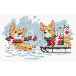 Набор для вышивания крестиком "Мы будем вовремя" 12x20 см SM-775