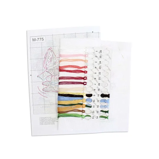 Kit de point de croix "Nous serons à l'heure" 12x20 cm SM-775