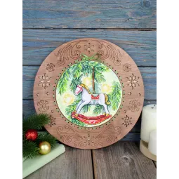 Cross stitch kit "New Year's horse" 16x16 cm SM-1252