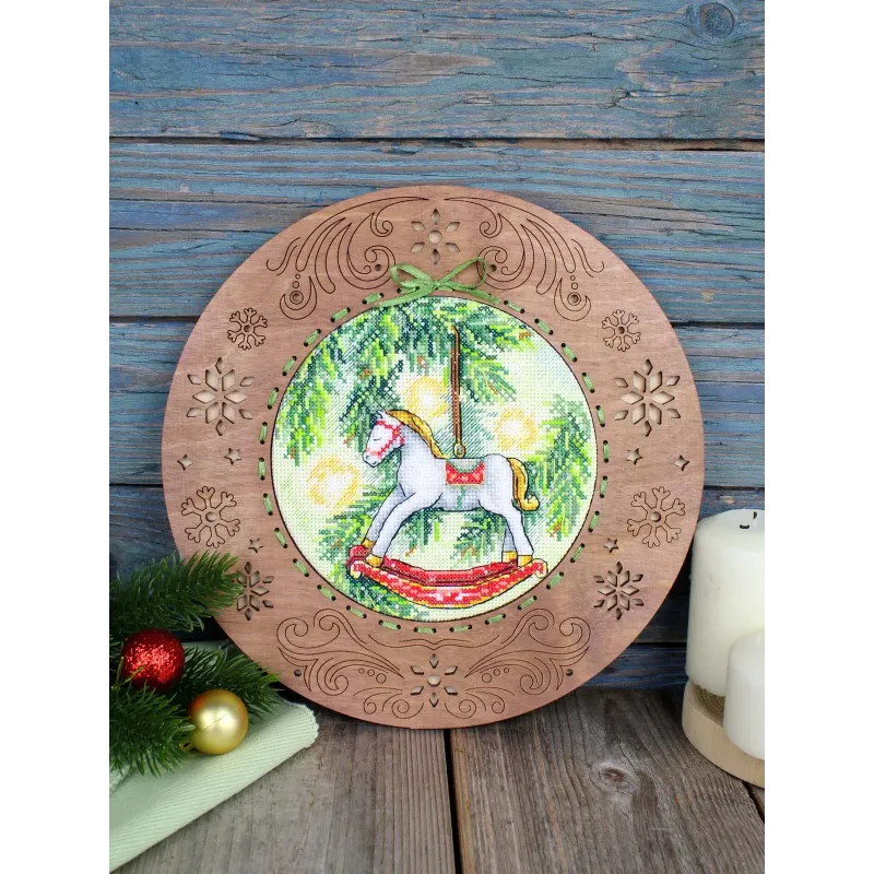 Kreuzstich-Set "Neujahrs-Pferd" 16x16 cm SM-1252