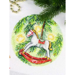 Cross stitch kit "New Year's horse" 16x16 cm SM-1252