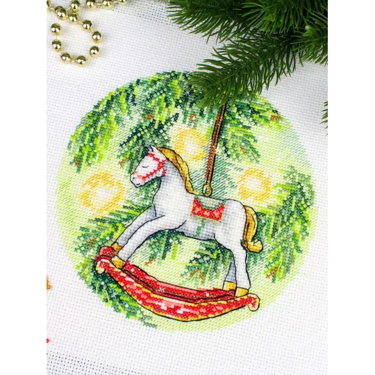 Cross stitch kit "New Year's horse" 16x16 cm SM-1252