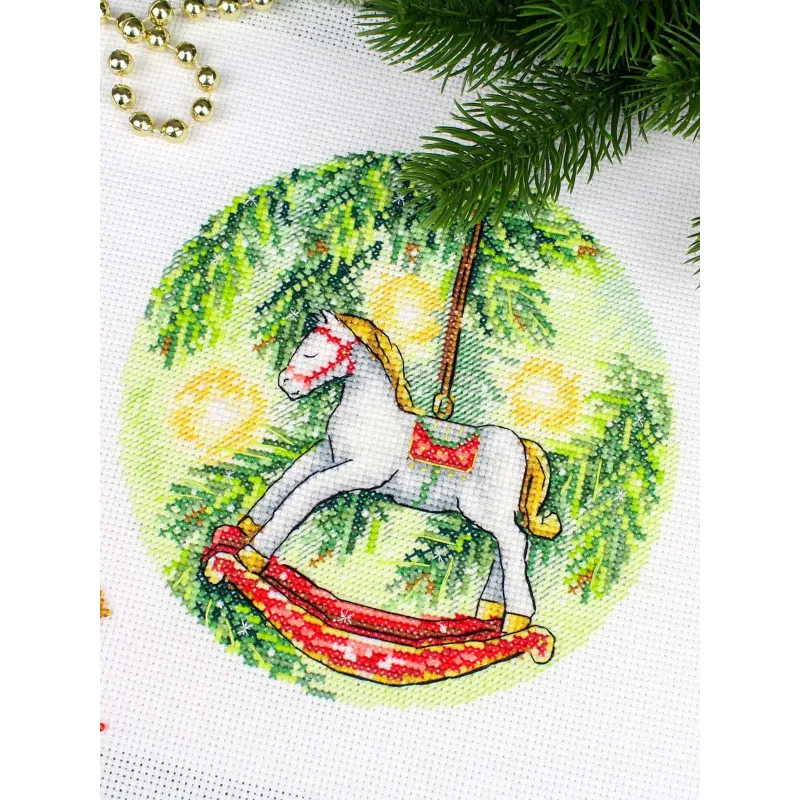 Cross stitch kit "New Year's horse" 16x16 cm SM-1252