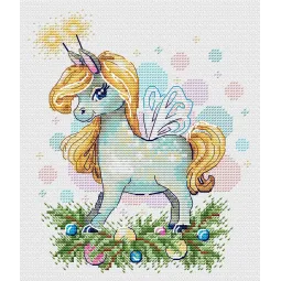 Kryželių siuvinėjimo rinkinys "Šventinis arklys" 18x15 cm SM-1251