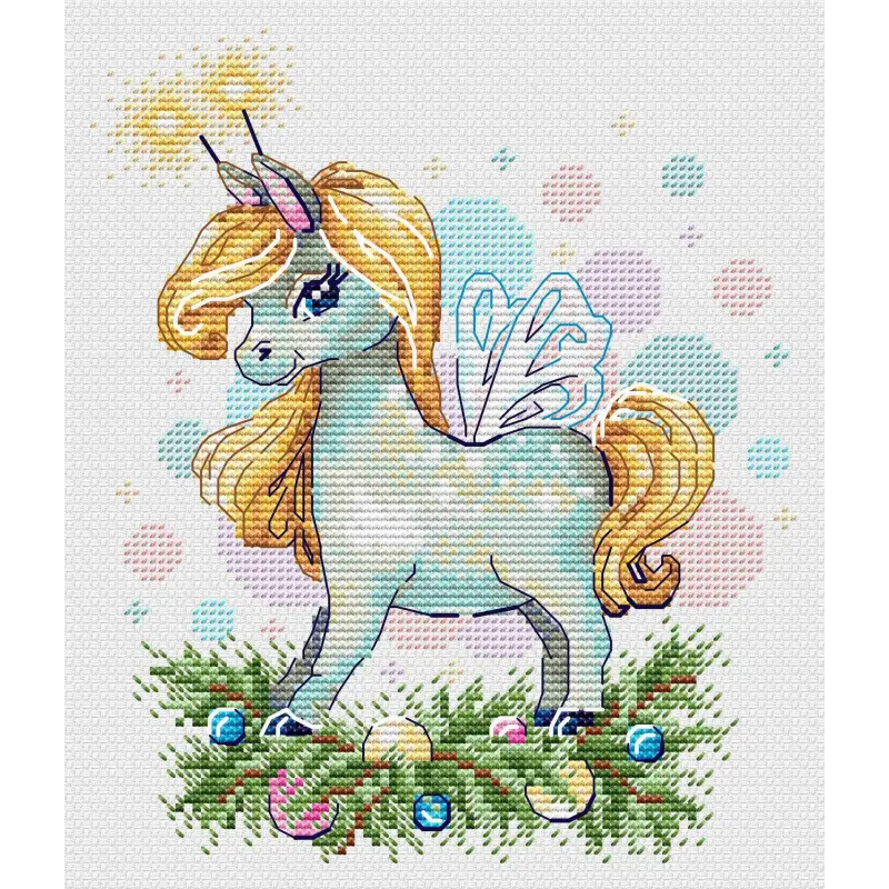 Cross stitch kit "Festive horse" 18x15 cm SM-1251