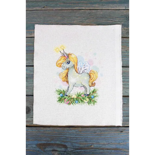 Kryželių siuvinėjimo rinkinys "Šventinis arklys" 18x15 cm SM-1251