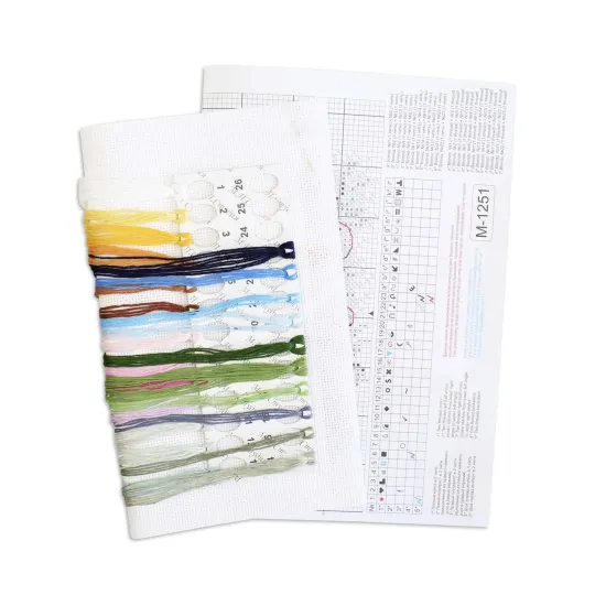 Kryželių siuvinėjimo rinkinys "Šventinis arklys" 18x15 cm SM-1251