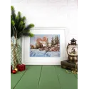 Набор для вышивания крестиком "Деревенская улица" 22x28см SNV-910