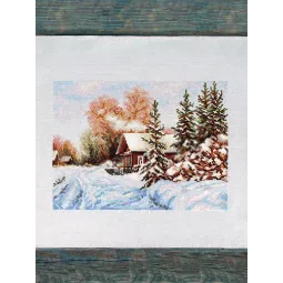 Kit de point de croix "Rue du village" 22x28cm SNV-910