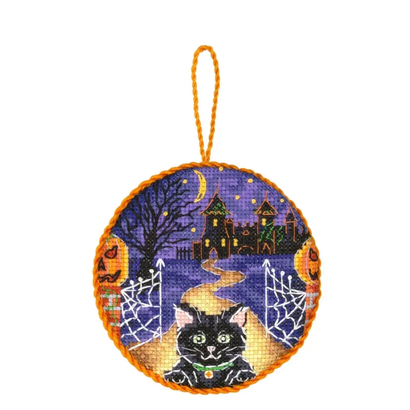 Kit de point de croix "Halloween. Pinkeep" 9x9 cm SNV-906 (AS)