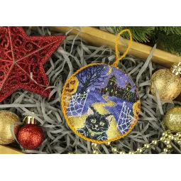 Набор для вышивания крестом "Хэллоуин. Пинкип" 9х9 см SNV-906