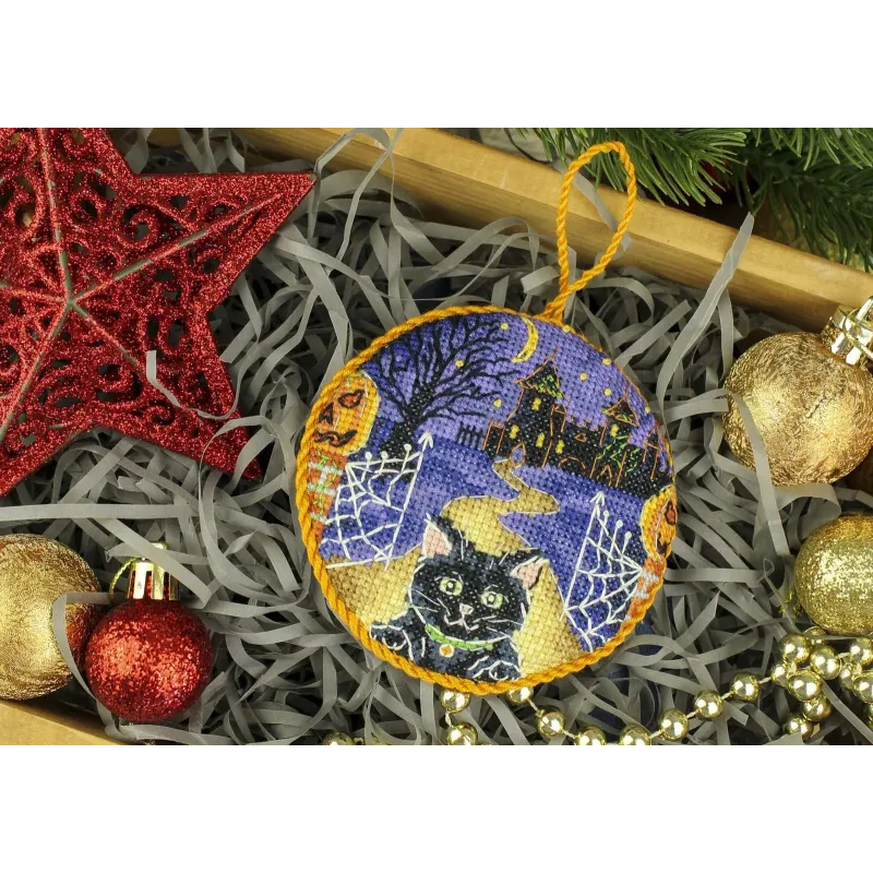 Kit de point de croix "Halloween. Pinkeep" 9x9 cm SNV-906