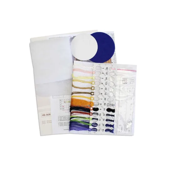 Kit de point de croix "Halloween. Pinkeep" 9x9 cm SNV-906