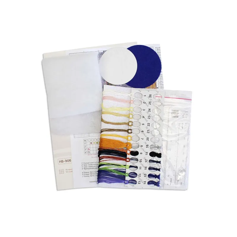 Kit de point de croix "Halloween. Pinkeep" 9x9 cm SNV-906