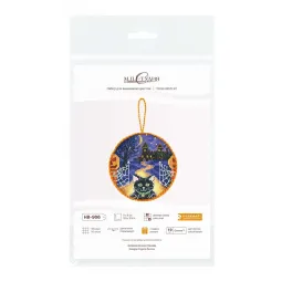 Cross stitch kit "Halloween. Pinkeep" 9x9 cm SNV-906