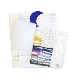 Kreuzstich-Set "Wald-Uhr. Pinkeep" 9x9 cm SNV-905