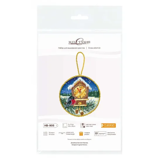 Cross stitch kit "Forest Clock. Pinkeep" 9x9 cm SNV-905