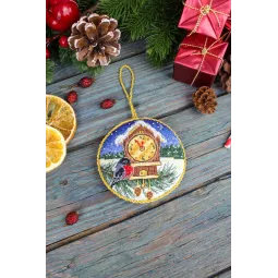 Набор для вышивания крестиком "Лесные часы. Pinkeep" 9x9 см SNV-905