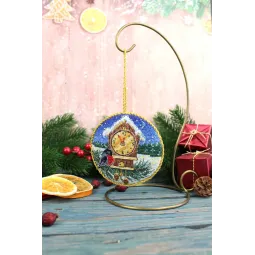 Kreuzstich-Set "Wald-Uhr. Pinkeep" 9x9 cm SNV-905