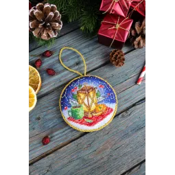 Cross stitch kit "Lantern. Pinkeep" 9x9 cm SNV-904